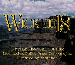 Wicked 18 (USA) Title Screen